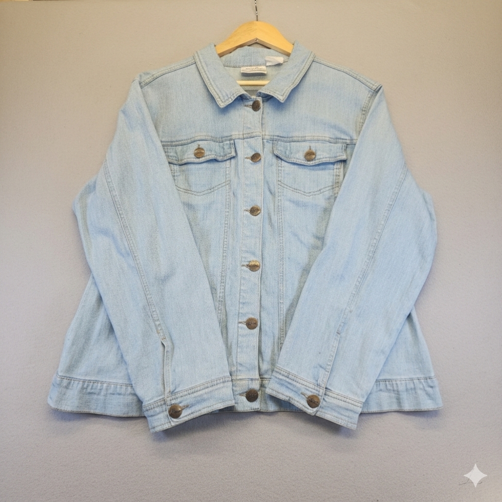 Vintage Levi’s Bend Over‎ Light Wash Denim Trucker Jacket Women's XL / 1X